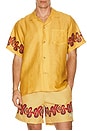view 3 of 4 Ochre Dizzy Boa Camp Shirt in Yellow