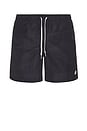 view 1 of 6 Tonal Bandana Swim Trunks in Black