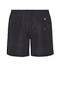 view 2 of 6 Tonal Bandana Swim Trunks in Black