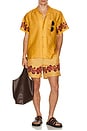 view 6 of 6 Ochre Dizzy Boa Swim Trunks in Yellow