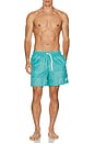 view 6 of 6 Tonal Bandana Swim Trunks in Teal