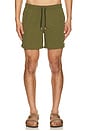 view 1 of 4 Solid Classic Swim Trunk in Solid Olive
