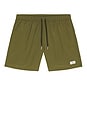 view 3 of 4 Solid Classic Swim Trunk in Solid Olive