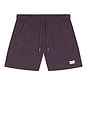 view 3 of 4 Solid Classic Swim Trunk in Solid Plum