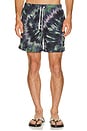 view 1 of 5 Fig Swirl Swim Trunk in Purple