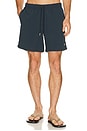 view 1 of 5 Solid Swim Trunk in Navy