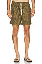 view 1 of 5 Croc Speckle Swim Trunk in Brown