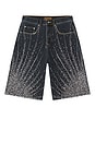 view 4 of 5 20K Diamond Starlight Denim Shorts in Blue