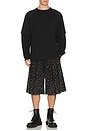 view 3 of 5 Pearl Pleated Wide Shorts in Black