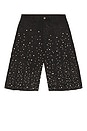 view 4 of 5 Pearl Pleated Wide Shorts in Black