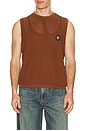 view 1 of 5 Fluid Layered Knit Tank in Brown