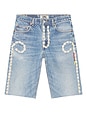 view 5 of 6 Cowrie Shell Denim Shorts in Denim