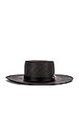 view 3 of 3 The Hayworth Hat in Black Straw & Black Band