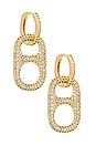 view 1 of 3 Pop Drop Micro Pave Earring in Gold