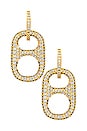view 2 of 3 Pop Drop Micro Pave Earring in Gold