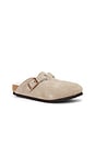 view 2 of 5 Kids Boston Suede Shearling Clog in Taupe & Natural