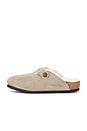 view 5 of 5 Kids Boston Suede Shearling Clog in Taupe & Natural