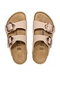 view 3 of 7 Arizona Kids Flower Buckle Sandal in Sandcastle