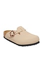 view 2 of 3 Boston Kids Flower Buckle Clog in Sandcastle