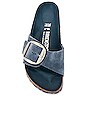 view 4 of 5 Madrid Big Buckle Sandal in Dusty Blue