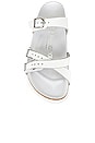 view 4 of 5 Franca Hex D Buckle Sandal in White