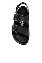 view 4 of 5 Milano Exquisite Chunky Sandal in Black Leather