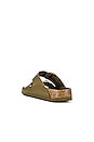 view 3 of 5 ARIZONA BIG BUCKLE 샌들 in High Shine Mud Green Leather