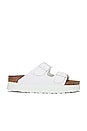 view 1 of 5 Arizona Faux Leather Platform Sandal in White