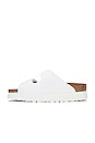 view 5 of 5 Arizona Faux Leather Platform Sandal in White