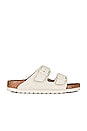 view 1 of 5 Arizona Soft Footbed Sandal in Antique White Suede