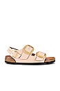 view 1 of 5 Milano Big Buckle High Shine Sandal in Nude