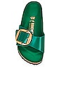 view 4 of 5 Madrid Big Buckle Sandal in High Shine Digital Green Leather