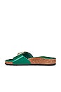 view 5 of 5 Madrid Big Buckle Sandal in High Shine Digital Green Leather