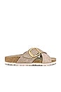 view 1 of 5 Siena Big Buckle Sandal in Washed Metallic Rose Gold