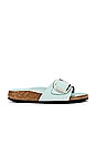 view 1 of 5 Madrid Big Buckle High Shine Sandal in Surf Green