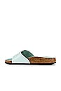 view 5 of 5 Madrid Big Buckle High Shine Sandal in Surf Green