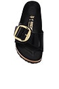 view 4 of 5 Madrid Big Buckle Sandal in High Shine Black