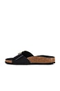 view 5 of 5 Madrid Big Buckle Sandal in High Shine Black