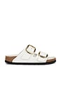view 1 of 5 Arizona Hammered Big Buckle Sandal in Antique White