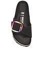 view 4 of 5 Madrid Big Buckle Iridescent Sandal in Black