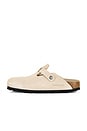 view 5 of 5 Boston Soft Footbed Clog in Oyster Suede Tonal