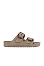 view 1 of 5 Arizona Eva Big Buckle Sandal in Gray Taupe