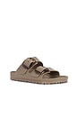 view 2 of 5 Arizona Eva Big Buckle Sandal in Gray Taupe