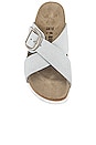 view 4 of 5 Siena Big Buckle Sandal in Washed Metallic White
