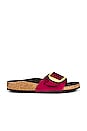 view 1 of 5 Madrid Big Buckle Sandal in Maroon