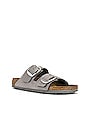 view 2 of 5 Arizona Big Buckle Sandal in Dove Gray