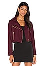 view 2 of 6 Cropped Moto Blazer in Burgundy