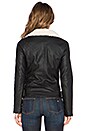 view 4 of 5 Faux Fur Collar Moto Jacket in Black