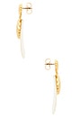 view 2 of 2 Lula Earrings in Mother of Pearl & Gold