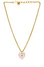 view 1 of 3 COLLAR COLGANTE LOVE in Rose Quartz